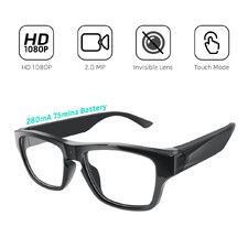 Hereta Lunettes de soleil avec caméra WiFi, lunettes de capture vidéo HD 4K avec protection